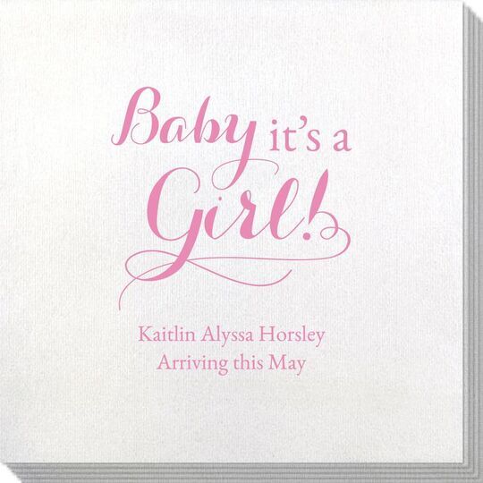 It's A Girl Bamboo Luxe Napkins